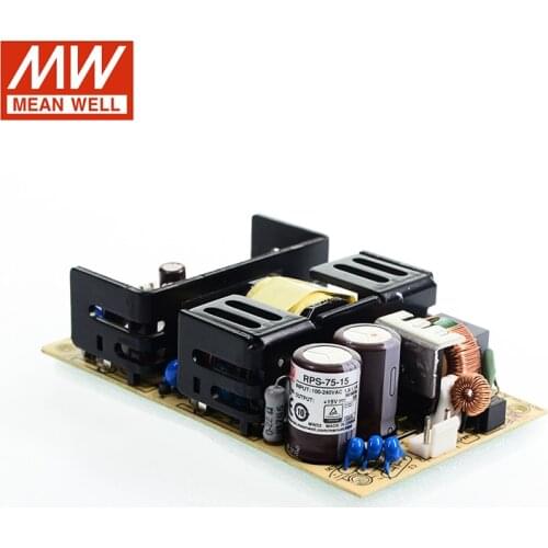 MEAN WELL RPS-75-15 5A 15V 75W Reliable Green Medical Grade Open Frame Switching Power Supply Meanwell PCB power unit PSU