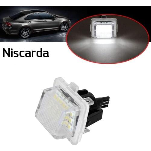 Niscarda 2Pcs White 18-SMD LED License Plate Lights Set Canbus Error Free for Mercedes-Benz W204 W221 W212 W216 C207