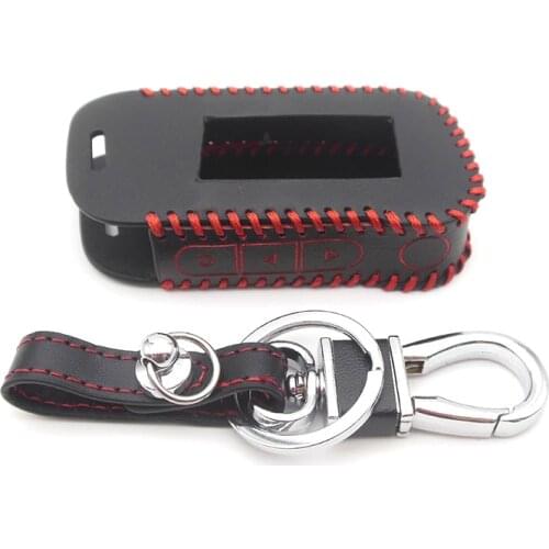 Leather Key Case For Starline A93 A63 A96 A36 A63 Car LCD Alarm Remote Controller Keychain Cover Hand-Made Style
