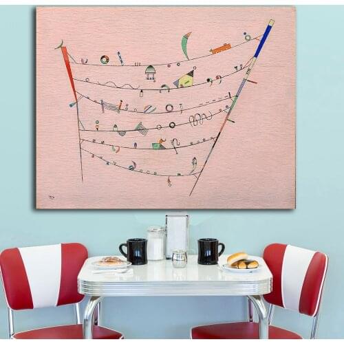 Little Accents Wassily Kandinsky Canvas Painting For Living Room Home Decoration Oil Painting On Canvas Wall Painting no frame