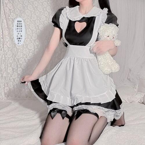 Sweet Lolita Sexy Lingerie Dress Japanese Maid Costume Anime Cosplay Kawaii Coffee Bar Uniform Maids Outfit for Women Roleplay