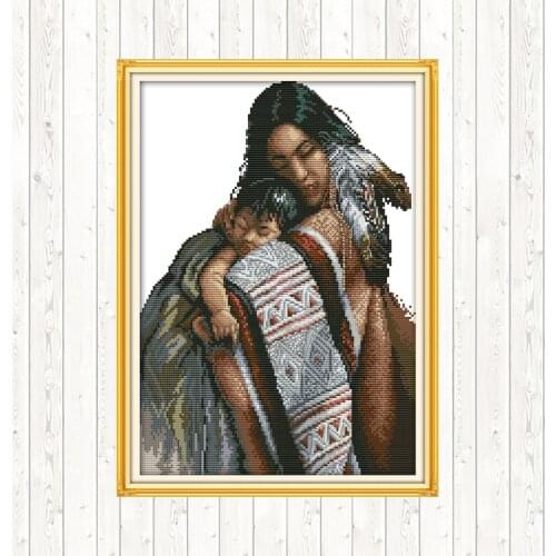 Joy Sunday DMC Cross Stitch Kits for Needlework Counted DIY Crafts 14ct Printed Fabric for Embroidery Kit Canvas Water-soluble