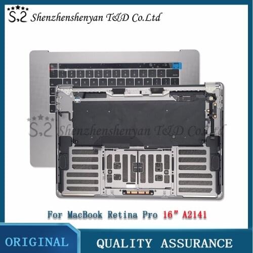 New Laptop A2141 Topcase US Enligh keyboard for MacBook Pro Retina 16 "A2141 with Trackpad Touch bar Speaker assembly 2019 year