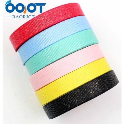 OOOT BAORJCT 10mm 10yard/lot Solid color Ribbons Thermal transfer Printed grosgrain Wedding Accessories DIY handmade material