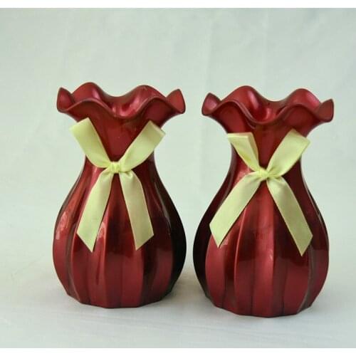 Origami Plastic Vase Milky White Imitation Ceramic Flower Pot Flower Basket Flower Vase Decoration Home Nordic Decoration E11124