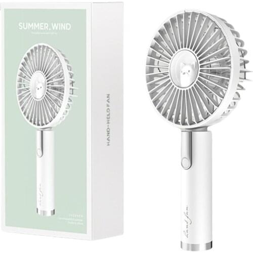 Summer Portable Mini Fan 3 Speed Adjustable Fans USB Rechargeable Desk Handheld Air Conditioner Cooler