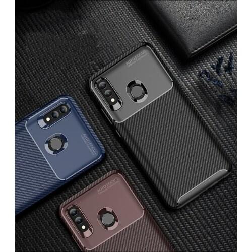 Luxury Frosted Carbon Fiber Case For Huawei P Smart 2019 POT-LX3 Smart Plus Soft Silicone Carbon Fiber Protection Back Case