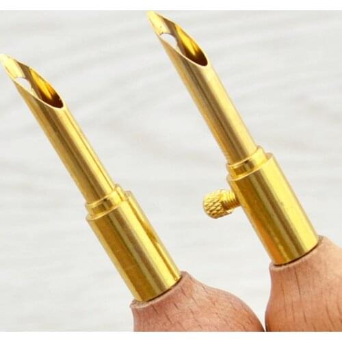 1 pc 3mm Knitting Embroidery Pen Wooden Handle Weaving Sewing Felting Craft Punch Needle Threader Set DIY Tool Sewing Accessorie