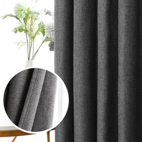Modern Blackout Curtain For Living Room Shading Bedroom Custom Made Gray Curtains Solid Color Window Blinds Drapes
