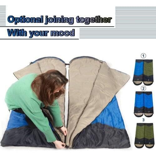 Outdoor adult camping spring and summer adults can splice sleeping bags can reach single adult double sleeping bags