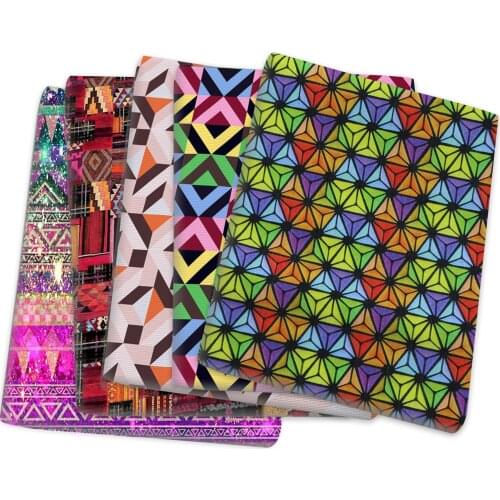 Triangle Patchwork Printed Polyester Cotton Fabric For Tissue Sewing Quilting Fabrics Needlework Material DIY Handmade,1Yc14670