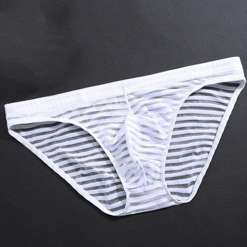 Mens Sexy Thin Transparent Boxer Briefs Underwear Nylon Underpants Panties High Quality Soft 10 Colors