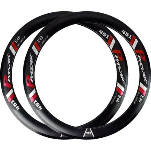 Pasak Bicycle 20 Inch Rim 406 451 Aero Rims C V Brake 24 Holes 40mm Depth Presta Valve Fit For 1.95" 1 1/8 1 3/8 Inch Tires