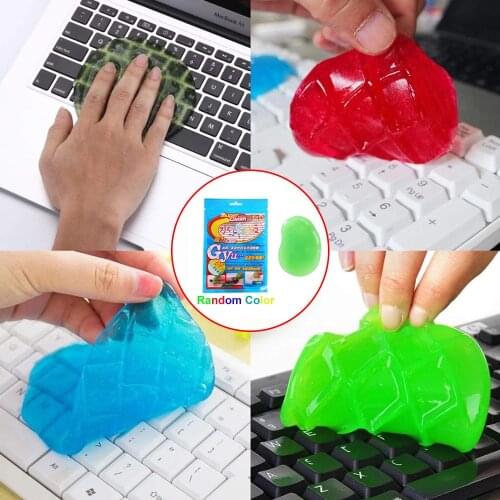 1pc Car Wash Mud Cleaner Interior Dashboard Air Vent Keyboard Cleaning Gel Jelly Mobile Computer Gap Dust Dirt Cleaner Tool