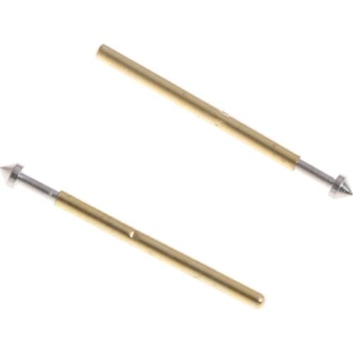 100pcs P75-E2 / P75-E3 Spring Test Probe Pogo Pin 1.3mm Conical Head Gold Plated 1.0mm Thimble