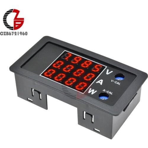 1000W 100V 10A Digital Voltmeter Ammeter Wattmeter 4 Digit 5 Wire Car Motorcycle Voltage Current Power Meter Red LED Display