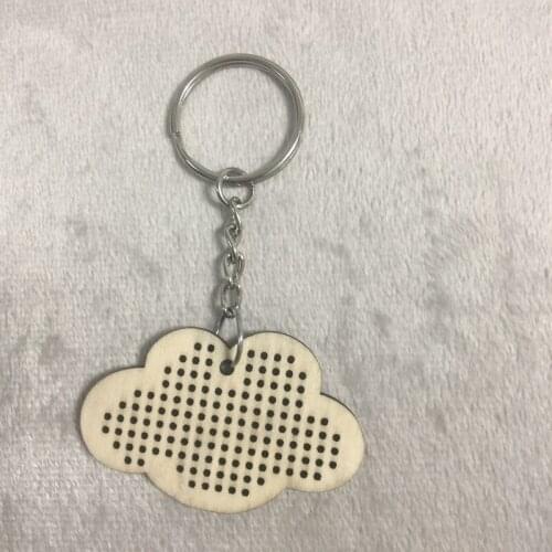 20pcs DIY wooden key chain wooden home decor keychain