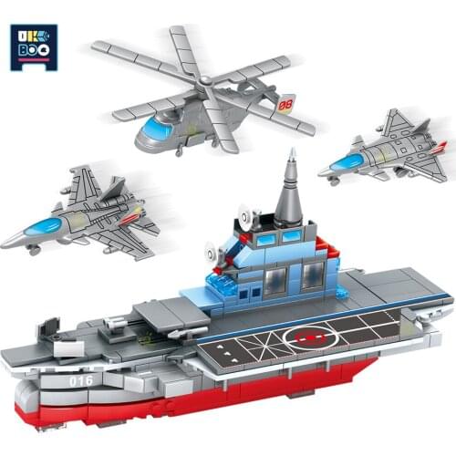 434PCS Military WW2 Kiev Aircraft Battle Cruiser Warship Weapon Building Blocks Boat City Figures Bricks Toys For Kids