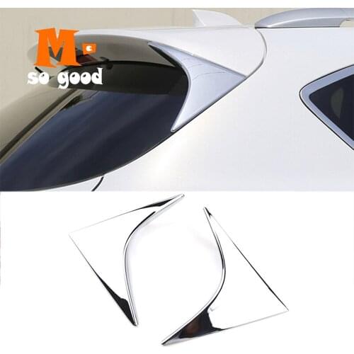 ABS Chrome For Mazda CX-5 CX5 Car Rear Window Spoiler Side Wing triangle trim Cover garnish Accessories 2012 2013 2014 2015 2016