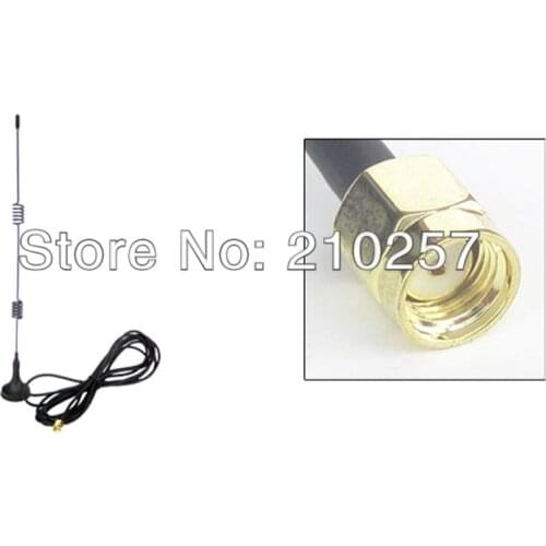 Free Shipping 10pcs 7dbi 800-1900MHz CDMA GPRS GSM RP Sma Male Connector Sucker Antenna Aerial