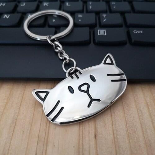 Cat keychain cute key ring for women kitten kitty key chain key holder high quality portachiavi chaveiro llaveros bag charm