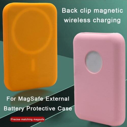 Cover for magsafe Battery Pack Shell Ultra-Thin Silicone Charger 11 Wireless Case For IPhone Pro Cover Protective 12 Max