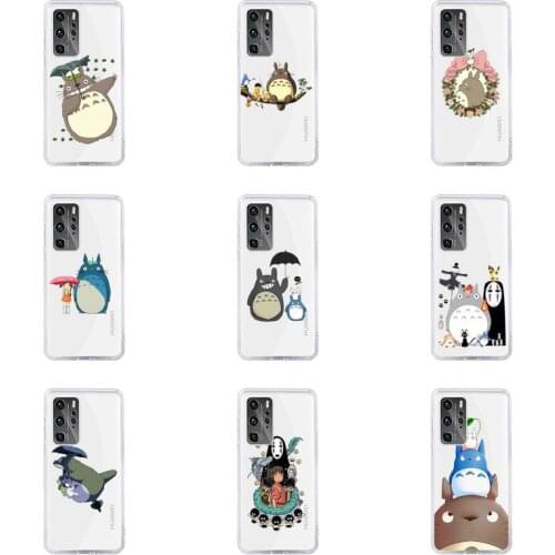 Spirited Away Phone Case Transparent For Huawei honor V 9 8 10 20 7 i S A C X pro lite play Soft TPU Clear Mobile bags