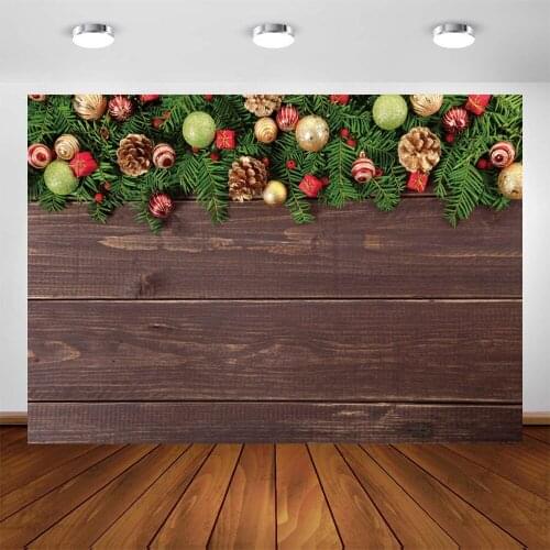 Yeele Christmas Background Photography Gifts Bells Ball Pine Cones Board Backdrop Baby Photographic Photo Studio Photophone