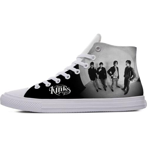 Fashion The High Quality Casual Canvas Shoes Rock Band Kinks Hot Cool Breathable Lightweight Sneakers 3D Print for Men Women