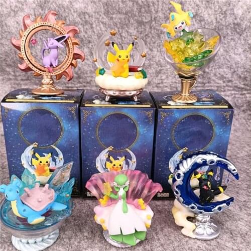 Pokemon Pikachu Umbreon Espeon Cute Action Figure SUN & MOON Ornament Model Toys