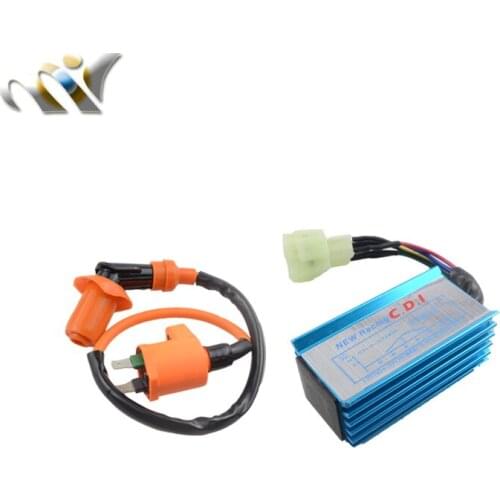 MOFO High Performance 6-pin AC Racing CDI Box+Ignition Coil For GY6 50cc 125cc 150cc 139QMB 152QMI 157QMJ Scooter Moped ATV