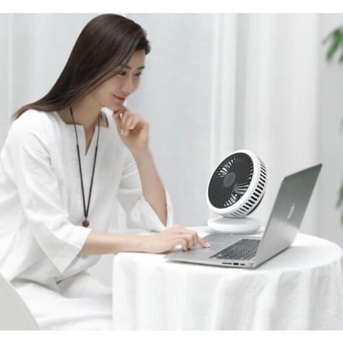 Youpin edon Desktop Mini Fan Personal Portable Standing Fans USB Rechargeable Home Wireless Air Conditioner 3 Mode Wind Speed
