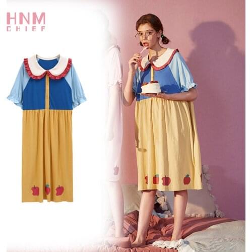 Summer Pink Silk Sleepshirts Women Sleepwear Dress Kawaii Bows Maiden Nightgown Cotton Home Suit Cute Short-Sleeve Nightdress