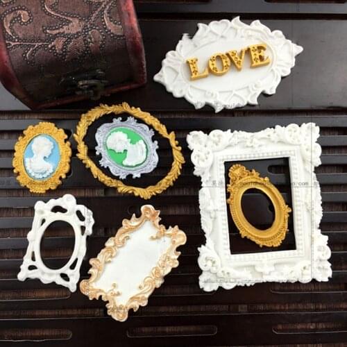 New Arrival Classic Vine Flower silicone mold Mirror Cupcake over mould Vintage Trims Mold Cake Decorating Fondant Baking Mold