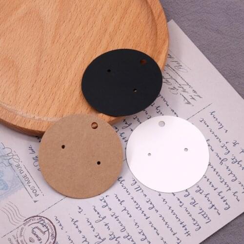 New 50PCS Kraft Paper Earring Card Jewelry Display Packaging Tag Ear Studs Personalized Cards Holder Wholesale