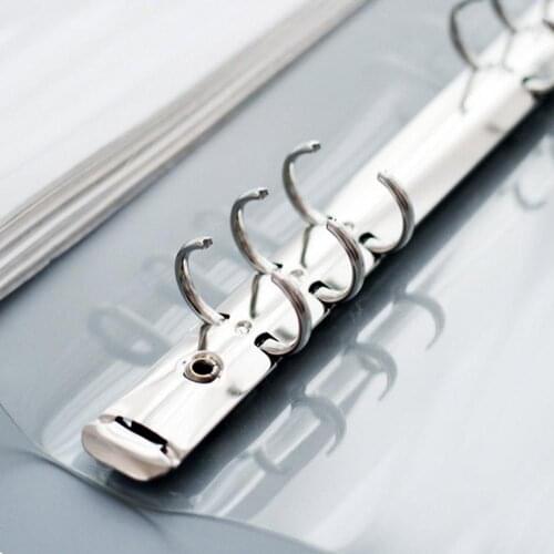 A5 A6 A7 Transparent File Folder 6 Round Ring Soft PVC Binder Loose Leaf Notebook Cover Folder Protector with Snap Button