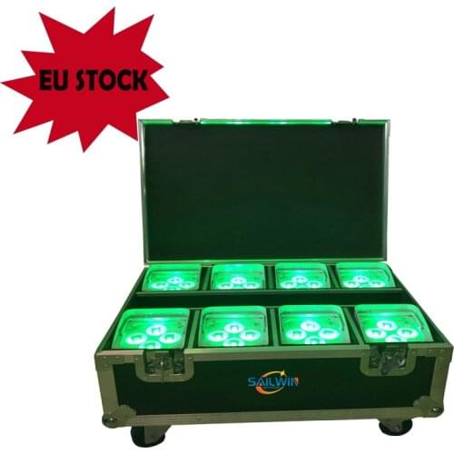 BIG SALE Stage Lighting 4x18W 6in1 RGABW+UV Battery Operated Wireless LED UPLIGHT For Wedding Mobile APP LED Par Light 6/10CH
