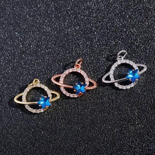 Simple Stars Decoration Round DIY Handmade Jewelry Making Pendant Women Bracelet Necklace Accessories