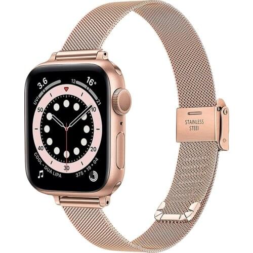 Mesh Loop Bracelet for Apple Watch 6 SE Band 40mm 38mm Women Stainless Steel Wristband Strap for iWatch 5/4/3/2/1 Band 44mm 42mm