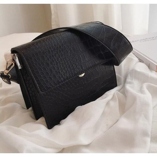 New High quality PU Leather Womens Designer Luxury Handbag Fashion Women Handbags Crocodile pattern Shoulder Messenger Bag