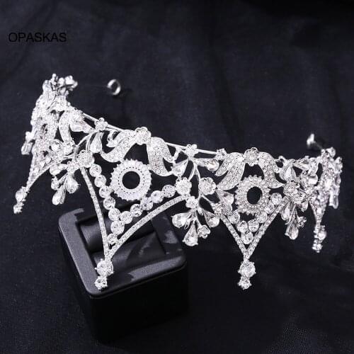 Bridal Crown Headwear Luxury Alloy Rhinestones Inlaid Headband for Female Wedding Birthday Hair Accessories PT