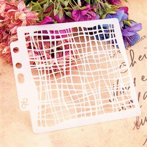 14.1*13disorderly lines scrapbook stencils spray plastic mold shield DIY cake hollow Embellishment printing lace ruler Easter