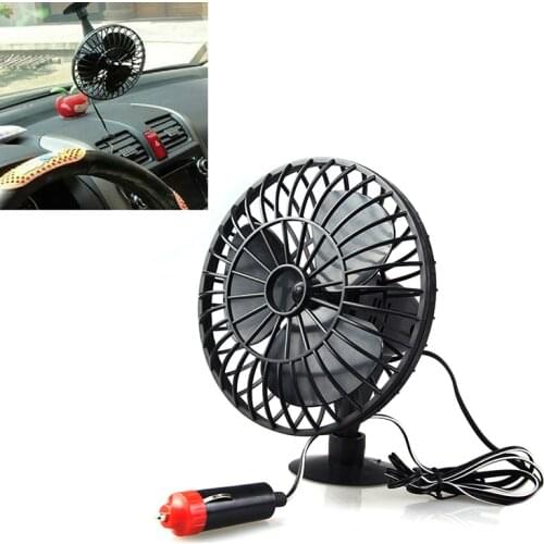 Mini Car Fan Universal 12V Truck Auto Vehicle Air Cooling Fan Electric Air Circulator Cooler with Suction Cup Summer Gift