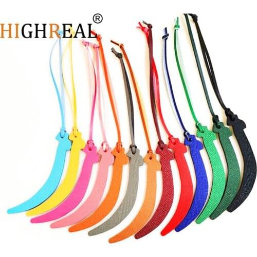 Custom Made Luxury Genuine Natural Leather Character Alphabet Arabic Letter Keychain Backpack Pendant Ladies Women Bag Charm