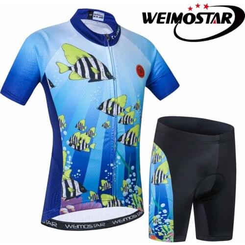 Weimostar Children Mtb Cycling Jersey Sets Ropa Ciclismo Maillot Kids Bike Jersey Set MTB Sport Kid Pro Radfahren boy Clothing