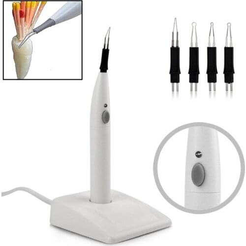1 Set Dental Gutta Percha Tooth Gum Cutter Endo Gutta Cutter Gutta Percha Dissolved Breaker Cutter with 4 Tips Dentist Tools