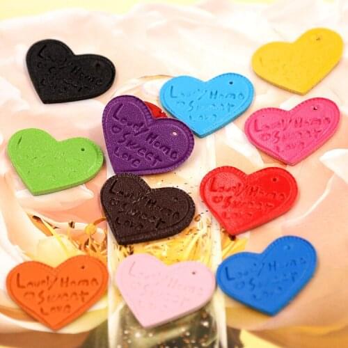 10pcs Pu Leather Heart Shaped Tassel Purse Pendant Accessories Car Keychain Fashion Gifts Diy Craft Supplies