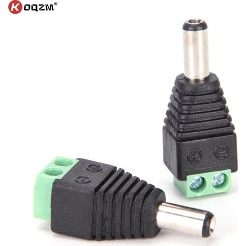12V 2.1 X 5.5mm DC Power Plug Male Female Plug Jack Adapter Connector Plug For CCTV ( Male+ Female)