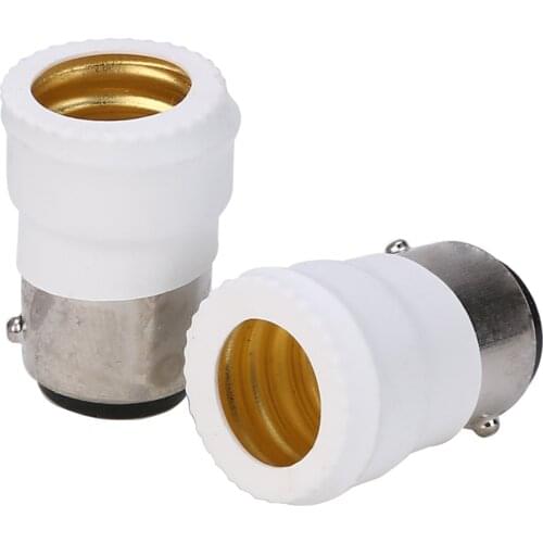 2Pcs Light Bulb Adaptor B15 Lamp Base Holder Bayonet B15 To Small Screw SES E14 Light Bulb Adaptor Converter Holder 220V