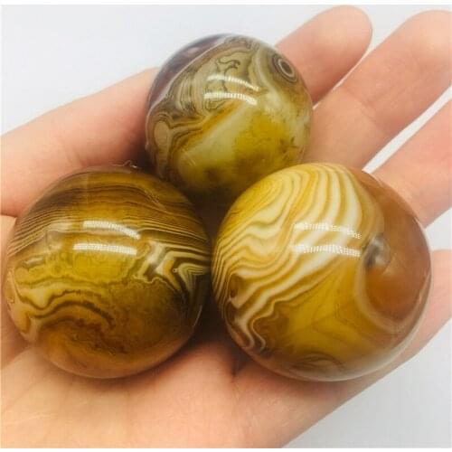 3.5cm Natural Silk agate stone quartz crystal ball home decoration natural stone cutting and polishing 1pc